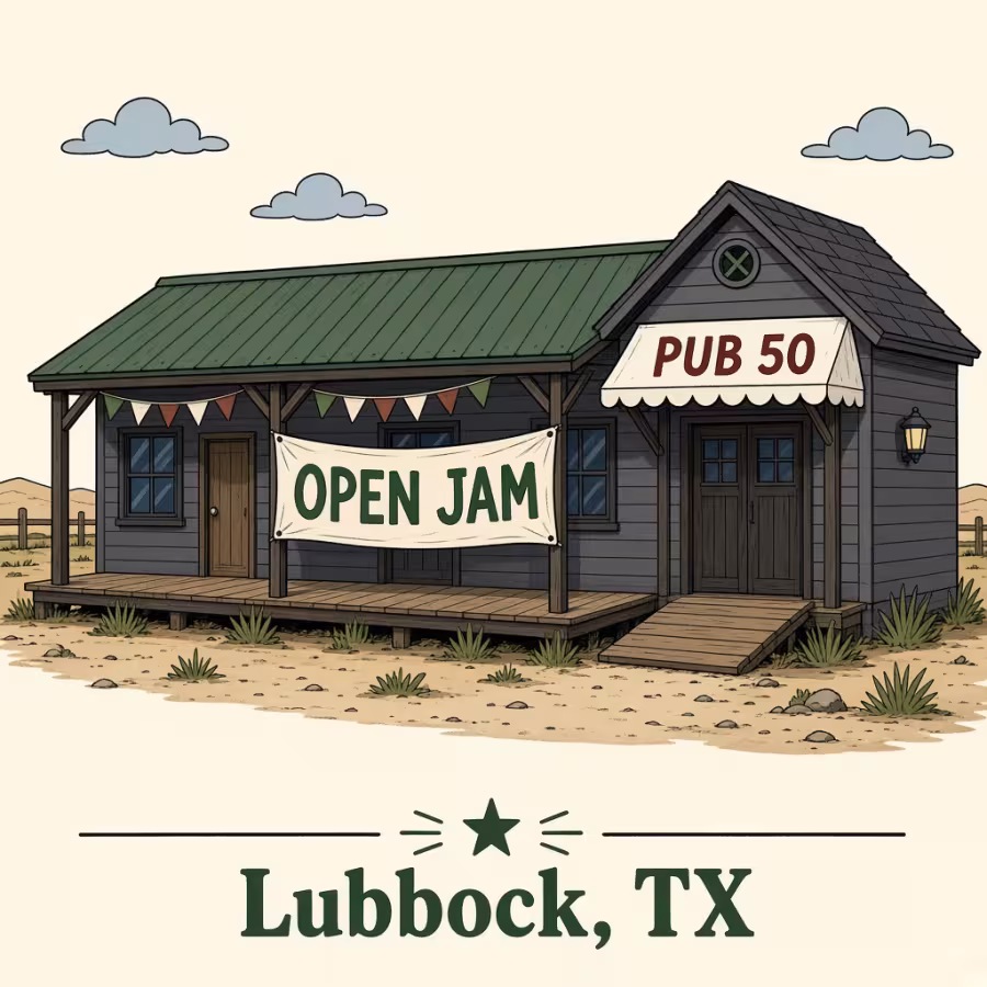 Open Jam @ Pub 50 in Lubbock, TX