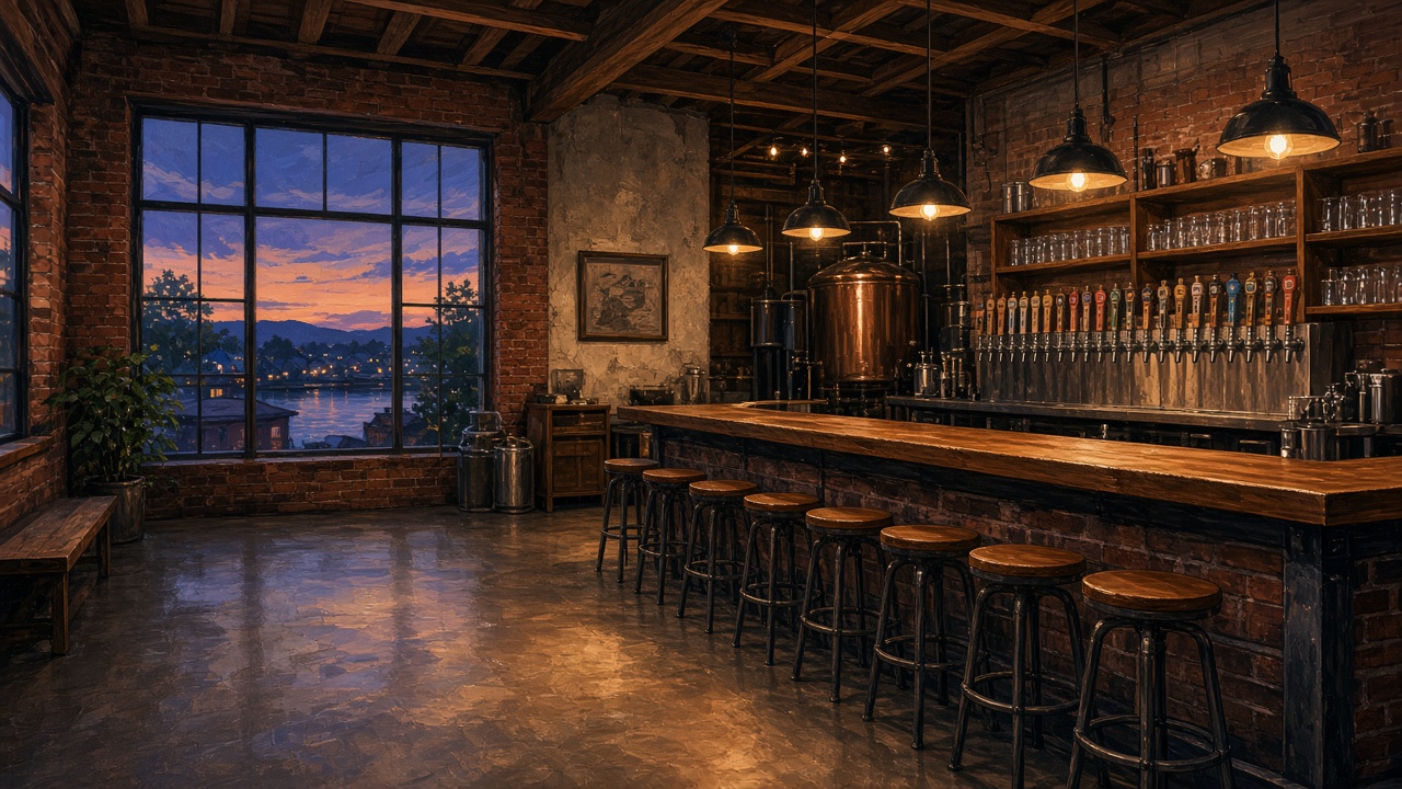 Adventure Brewing North (Fredericksburg VA) - illustrated venue hero