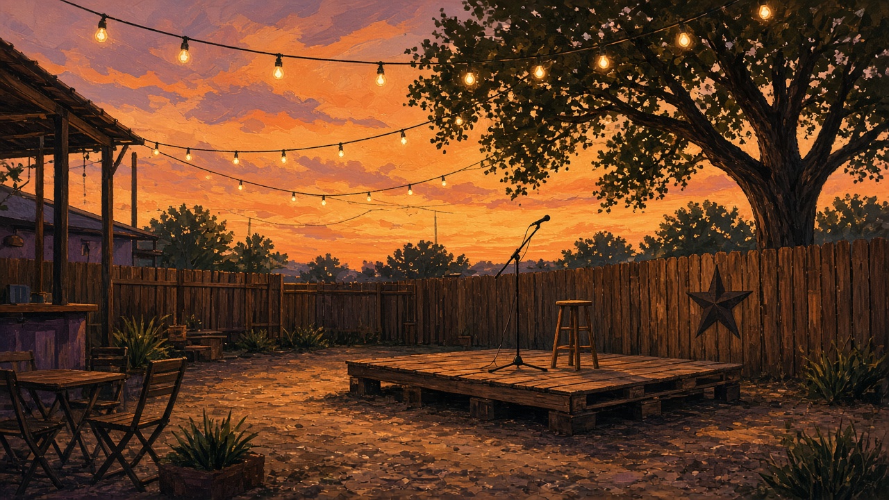 Kenny Dorham's Backyard (Austin TX) - illustrated venue hero